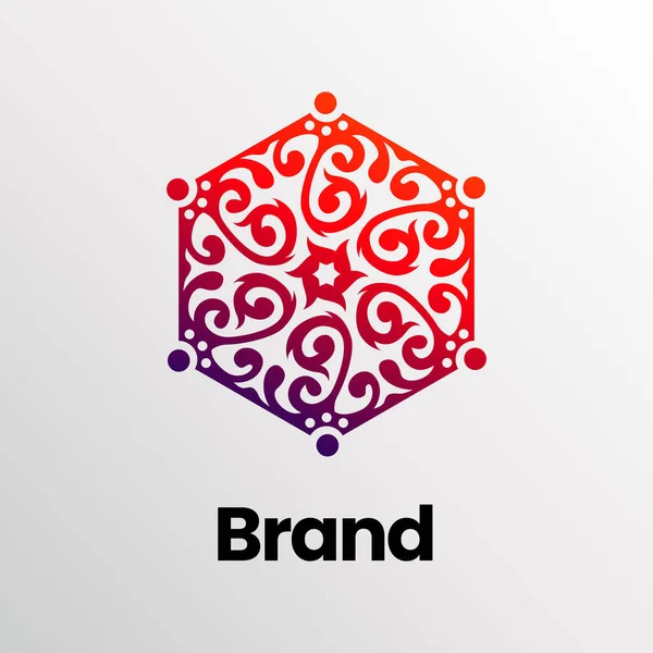 Абстрактний Орнамент Квітковий Логотип Дизайн Логотипу Квіткового Орнаменту Логотип Мандали — стоковий вектор