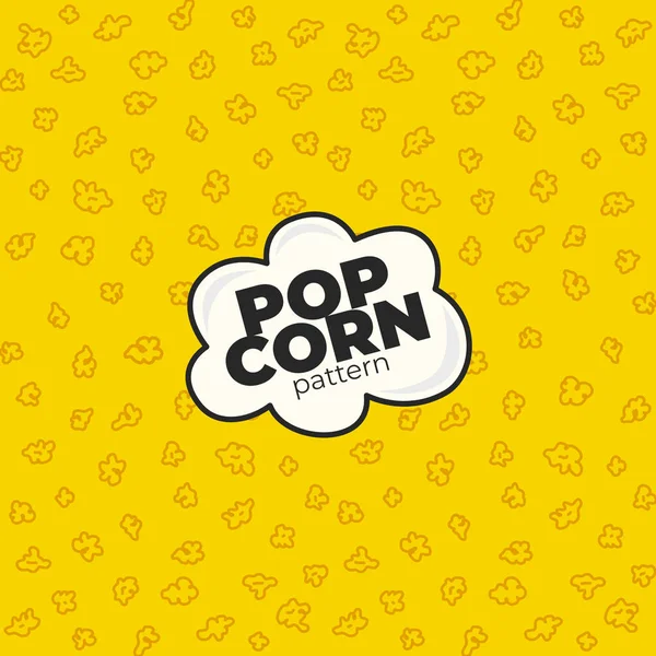 Modèle Maïs Pop Pour Emballage Des Collations Popcorn Motif Flocons — Image vectorielle