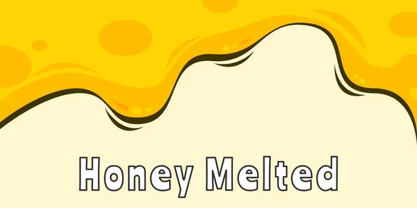 Druppelende Honing Witte Achtergrond Sinaasappelhoning Gesmolten Honing Druppels Vector Illustratie — Stockvector