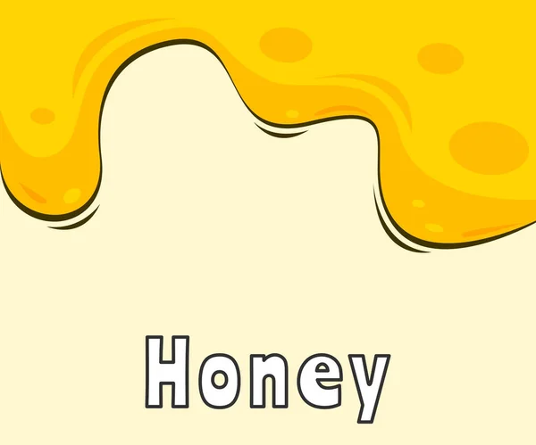 Tropfender Honig Auf Weißem Hintergrund Orangenhonig Schmolzen Honigtropfen Vektorillustration Honigtropfen — Stockvektor