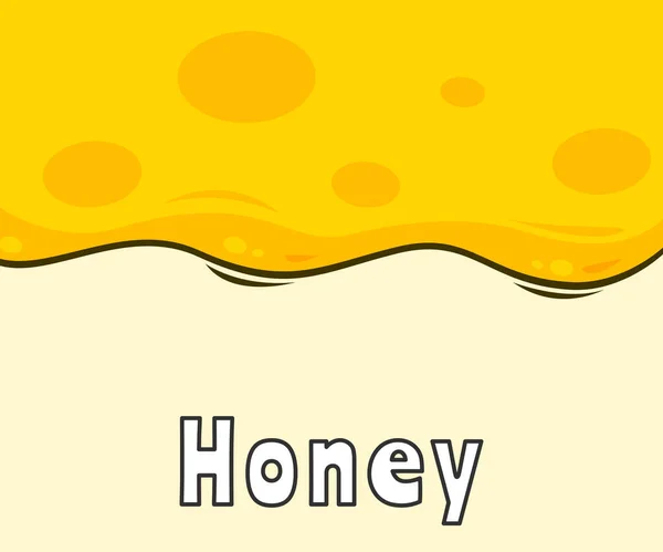 Droppande Honung Vit Bakgrund Apelsinhonung Smälte Honung Droppar Vektor Illustration — Stock vektor