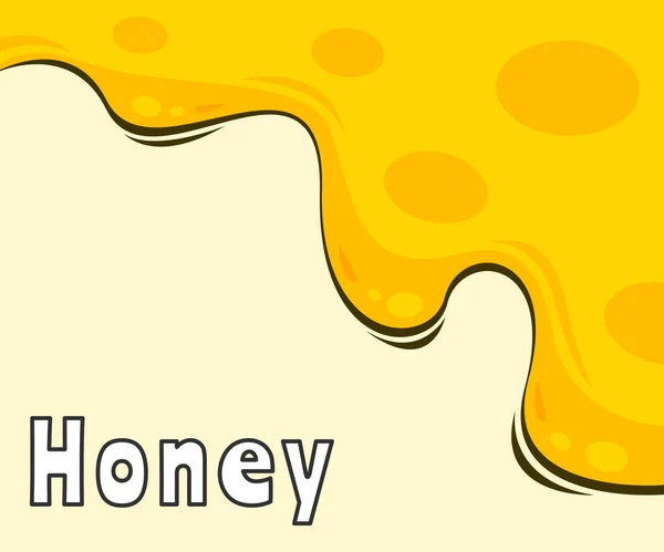 Tropfender Honig Auf Weißem Hintergrund Orangenhonig Schmolzen Honigtropfen Vektorillustration Honigtropfen — Stockvektor