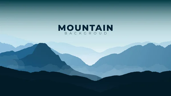 stock vector mountain landscape with fog, mountain with fog landscape background, mountain wallpaper for dekstop