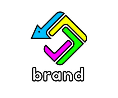 Bukalemun logosu tasarımı, ok logosu