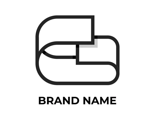 Carta Monograma Logo Logótipo — Vetor de Stock