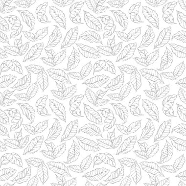 Kahve yaprağı arka planı. Soyut kahve yaprakları arka planda. Yaprak desenli vintage. Yaprak desenli duvar kağıdı.