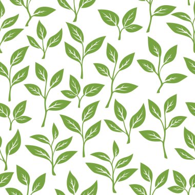 Kusursuz bir arka plan bırakıyor. Çay yaprağı deseni. Arkasında iz bırakıyor. Yaprak arkaplanı olan kusursuz desenler