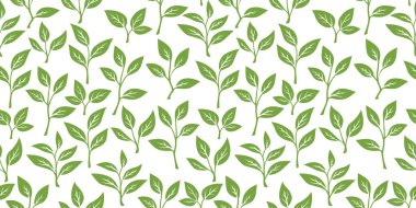 Kusursuz bir arka plan bırakıyor. Çay yaprağı deseni. Arkasında iz bırakıyor. Yaprak arkaplanı olan kusursuz desenler