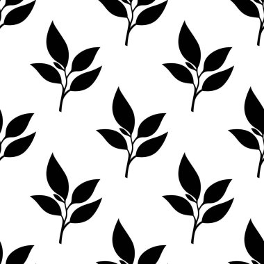 Geriye vektör kalıbı bırakıyor. Çay yaprağı deseni. Arkasında iz bırakıyor. Yaprak arkaplanı olan kusursuz desenler.