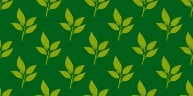 Geriye vektör kalıbı bırakıyor. Çay yaprağı deseni. Arkasında iz bırakıyor. Yaprak arkaplanı olan kusursuz desenler.