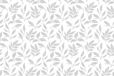 Yeşil, vektör desenli arka plan bırakır. Yeşil çay yaprağı pürüzsüz desen. Çay yaprakları desenli. Yeşil çay yapraklı kusursuz desenler..