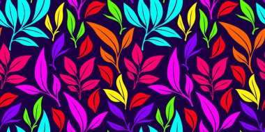 Yeşil, vektör desenli arka plan bırakır. Yeşil çay yaprağı pürüzsüz desen. Çay yaprakları desenli. Yeşil çay yapraklı kusursuz desenler..