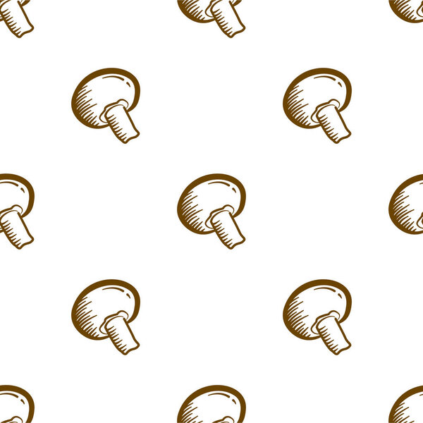 mushrooms pattern background. vintage mushroom pattern background. mushroom doodle pattern background.