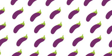 Patlıcan desenli arka plan. Patlıcan arka planında düz çizim. Kusursuz patlıcan deseni. Patlıcan düz çizim arka planı. Patlıcan Düzlüğü.