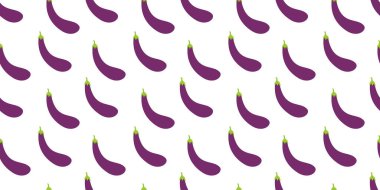 Patlıcan desenli arka plan. Patlıcan arka planında düz çizim. Kusursuz patlıcan deseni. Patlıcan düz çizim arka planı. Patlıcan Düzlüğü.