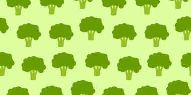 Brokoli desenli arka plan. Düz çizim brokoli arka planı. kusursuz desenli brokoli. Brokoli yassı çizim arka planı. Brokolinin kusursuz deseni.