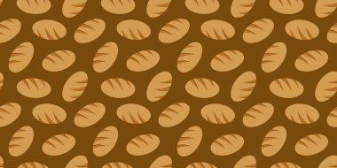 Ekmek desenli arka plan. Fırın tema modeli arka planı. Ekmeğin kusursuz deseni. Ekmekli kusursuz desen. ekmek deseni çizimi.