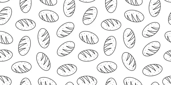 Ekmek desenli arka plan. Fırın tema modeli arka planı. Ekmeğin kusursuz deseni. Ekmekli kusursuz desen. ekmek deseni çizimi.