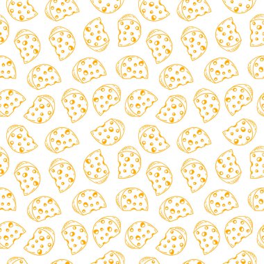 Peynir desenli arka plan. Kusursuz Peynir Deseni. Peynir desenli arka plan. Peynir karalama resimleme arkaplanının kusursuz deseni.