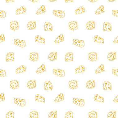 Peynir desenli arka plan. Kusursuz Peynir Deseni. Peynir desenli arka plan. Peynir karalama resimleme arkaplanının kusursuz deseni.