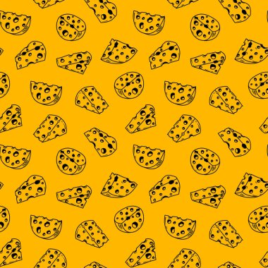 Peynir desenli arka plan. Kusursuz Peynir Deseni. Peynir desenli arka plan. Peynir karalama resimleme arkaplanının kusursuz deseni.