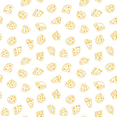 Peynir desenli arka plan. Kusursuz Peynir Deseni. Peynir desenli arka plan. Peynir karalama resimleme arkaplanının kusursuz deseni.