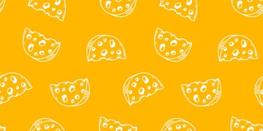 Peynir desenli arka plan. Kusursuz Peynir Deseni. Peynir desenli arka plan. Peynir karalama resimleme arkaplanının kusursuz deseni.