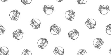 Çizburger desenli arka plan. Fast food hamburgerinin kusursuz arkaplanını karala. Çizik şeklinde kusursuz bir hamburger deseni. Çizburgerin ya da hamburgerin kusursuz deseni. Hamburger deseni.