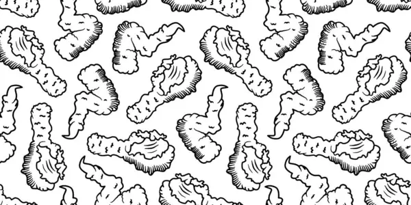 Kızarmış tavuk pürüzsüz arka plan. Kızarmış tavuk desenli karalama. Kızarmış tavuk karalaması. Fast food geçmişi. Tavuk bacağı deseni. Tavuk kanadı deseni. Hamburger deseni.