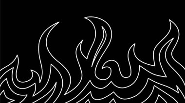 Ateş hattıyla donatılmış bir arka plan. Alevlerin ana hatları. Alev özeti arka plan. Siyah Ateş Arkaplanı. Kara Alev Arkaplanı. Karalama yangın arka planı. Alevsiz Şablon.