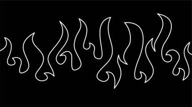 Ateş hattıyla donatılmış bir arka plan. Alevlerin ana hatları. Alev özeti arka plan. Siyah Ateş Arkaplanı. Kara Alev Arkaplanı. Karalama yangın arka planı. Alevsiz Şablon.