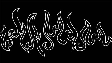 Ateş hattıyla donatılmış bir arka plan. Alevlerin ana hatları. Alev özeti arka plan. Siyah Ateş Arkaplanı. Kara Alev Arkaplanı. Karalama yangın arka planı. Alevsiz Şablon.
