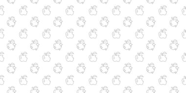 Apple Doodle Deseni geçmişi. Fruit Doodle Apple Model geçmişi. Apple Doodle paketleme için pürüzsüz desen.