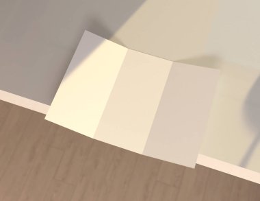 Basit ve uyumlu bir arkaplan içeren bir broşür modeli..