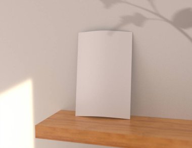 Basit ve uyumlu bir arkaplan içeren bir broşür modeli..