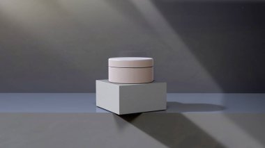 Kozmetik görüntüsü. Ürün modeli için basit ama zevkli ve uyumlu bir arkaplan.