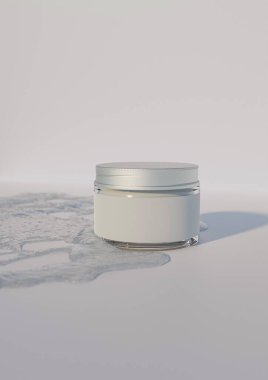 Kozmetik ürünü bir resim dosyası. Losyon ve nemlendirici ürün taklit görüntüsü. Yüz kremi ürünü.