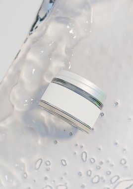 Kozmetik ürünü bir resim dosyası. Losyon ve nemlendirici ürün taklit görüntüsü. Yüz kremi ürünü.