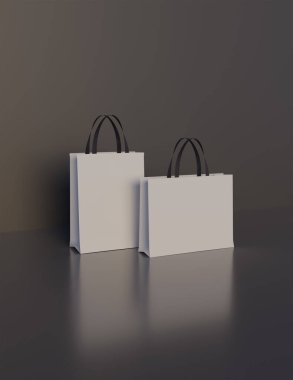 Alışveriş torbası, kağıt poşet, resim dosyası. ürün markalaşması, logo taklit resmi.