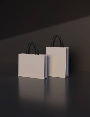 Alışveriş torbası, kağıt poşet, resim dosyası. ürün markalaşması, logo taklit resmi.