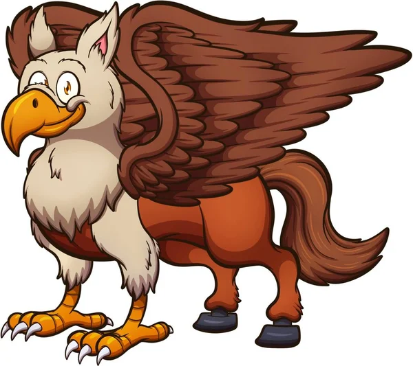 Cartoon Hippogriff Clip Art Illustration Simple Gradients All One Single — Stock Photo, Image