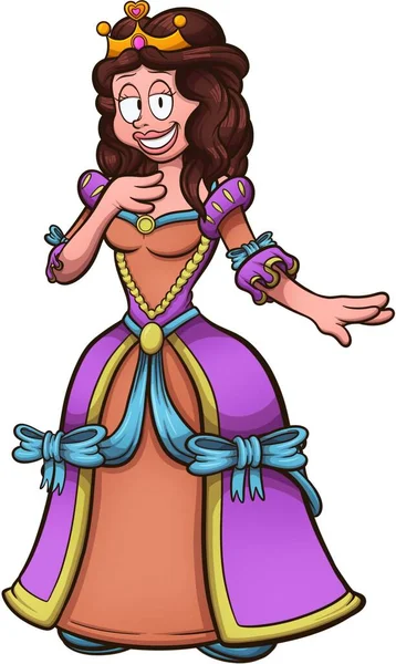 Cartoon Princess Clip Art Illustration Mit Einfachen Verläufen Alles Einer — Stockfoto