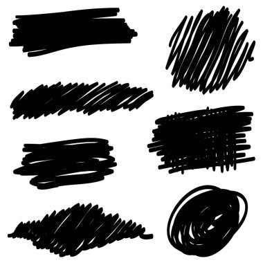 Karalama kabataslak kalem ve karalama beyaz arkaplan .vektör illüstrasyonunda izole.