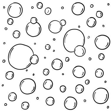 Vektör karalama sabun köpüğü karikatürü, el çizimi tarzı