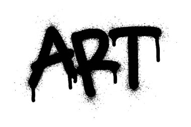 graffiti art word and symbol sprayed in black clipart