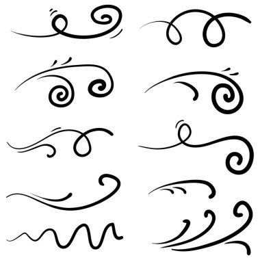 karalama rüzgar illüstrasyon vektörü el yapımı biçimi