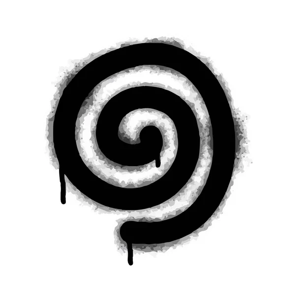 Spray Painted Graffiti Spiral Elements Sprayed Isolated White Background Graffiti — Stock Vector