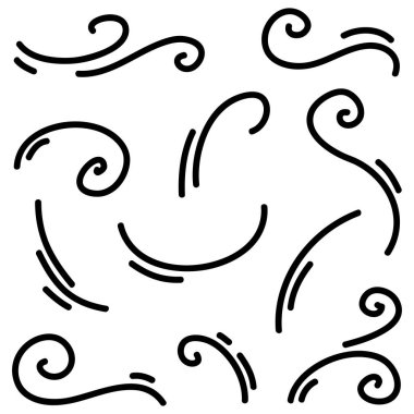 karalama rüzgar illüstrasyon vektörü el yapımı biçimi