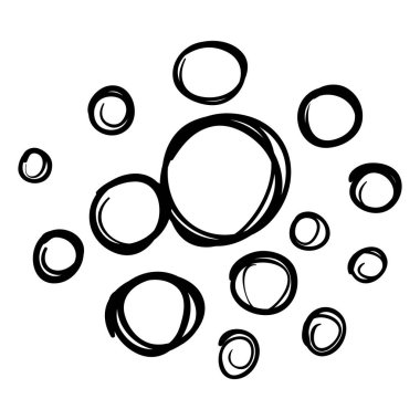 Vektör karalama sabun köpüğü karikatürü, el çizimi tarzı