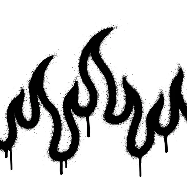 Spray Painted Graffiti Fire Flamme Symbol Isoliert Mit Weißem Hintergrund — Stockvektor